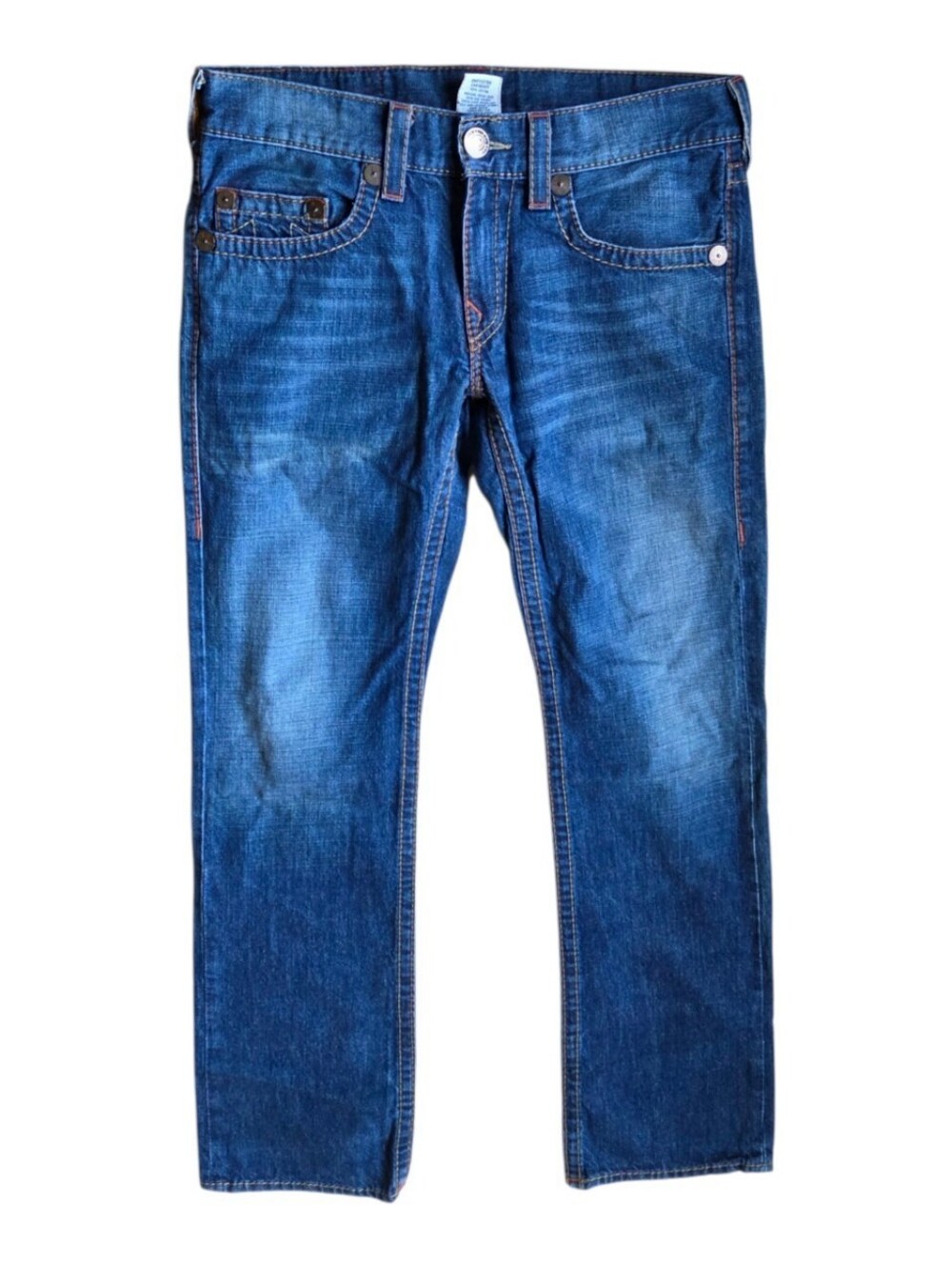 Vintage Y2K True Religion Bobby Big T Denim Blue Jeans Size 32x33